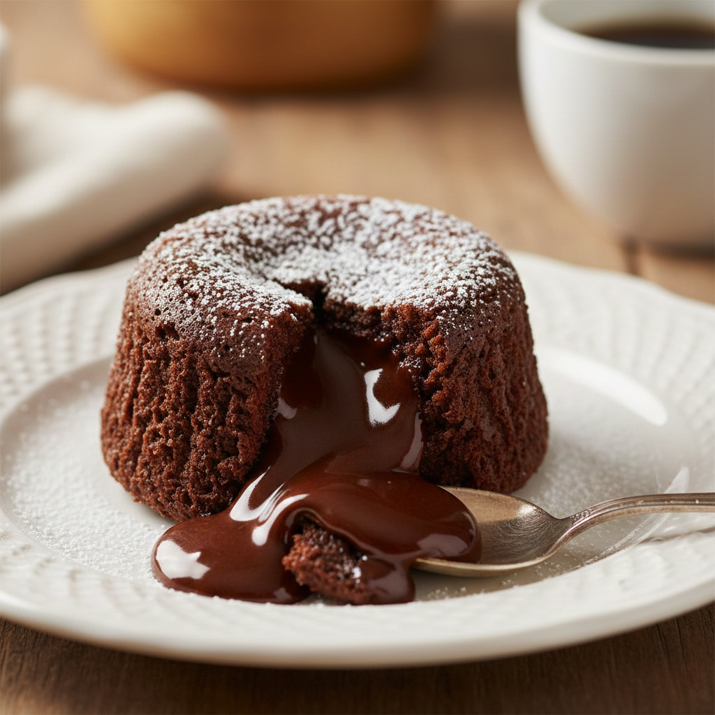 Air Fryer Molten Chocolate Lava Cake air fryer chocolate cake